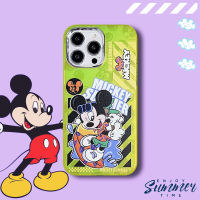 เคสโทรศัพท์ซิลิโคนเรืองแสงสำหรับ IPhone 11 12 13 14 Pro Max เคสฝาหลังเคสโทรศัพท์การ์ตูนน่ารักมิกกี้