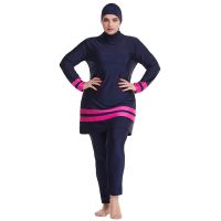 fgjre335 ขายดีที่สุด - /freโดยเฉพาะอย่างยิ่งชุดว่ายน้ำ Burkini เต็มรูปแบบปกคลุมชุดว่ายน้ำสตรีฮิญาบแขนยาว3ชิ้นขนาดพิเศษดำน้ำเล่นเซิร์ฟว่ายน้ำผื่น