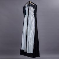 Black Breathable Bridal Wedding Gown Dress Dustproof Cover Thickened Long Dress Hanging Garment Bag PVC Ball Gown Protector Bags Wardrobe Organisers