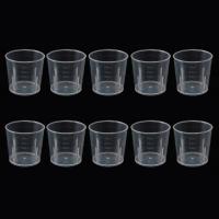 10Pcs 30Ml Clear Plastic Measuring Cup Measure Beaker Measuring Medicine Cups Clear Container Kitchen Tool Supplies