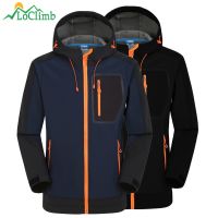 Loclimb Softshell แจ็คเกตกันน้ำเสื้อแจ็กเก็ตกันลมผู้ชายผู้ชาย,เสื้อกันลมเปลือกนิ่มเดินป่าเสื้อกันฝน AM039