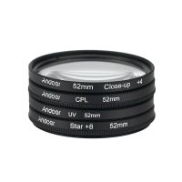 Andoer กล้อง52มม. Uvcplclose-Up4ดาว8จุดชุดฟิลเตอร์ปิดแมโครขึ้นตัวกรองสำหรับ Nikon แคนอนเพนแทกซ์ Sony