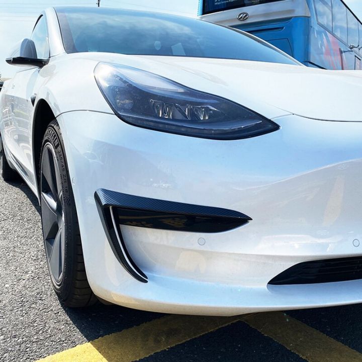 for-tesla-model-3-y-2017-2022-car-front-blade-trim-light-eyebrow-wind-knife-bumper-cover-sticker-abs-fog-lamp-decoration