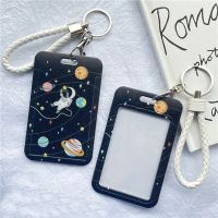 【CW】✳◄❂  Astronaut Pattern Student Business Card Holder Badge Credit Holders Cartoon Bank ID Bus Cover Men