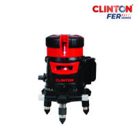 เครื่องวัดระดับเลเซอร์ 5 เส้น (แสงสีแดง) CLINTON รุ่น FER-LASER5RED เครื่องวัดระดับ งานก่อสร้าง งานช่าง วัดระดับเลเซอร์