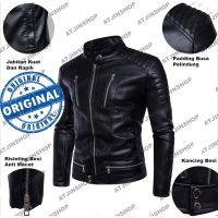 CODHaley Childe Motorcycle Leather Jacket Men Bikers Board Man (BBM) Material Vienna 100 [Full Black dan Full Brown]