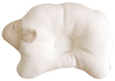 John N Tree Organic - Baby Protective Pillow (Cloud Lamb Choco Dot) - หมอนหัวทุย หมอนหลุมออร์เเกนิคเเท้100% จากเกาหลี