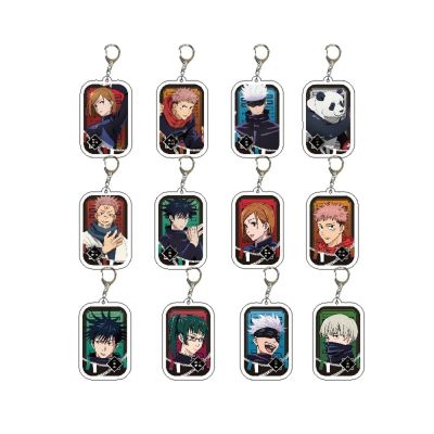 Cartoon Keychain Characters Double Sided Resin Tiger Stick Key Chain Kaisen Gojo Satoru Anime Accessories Gifts For Fans Friends Key Chains