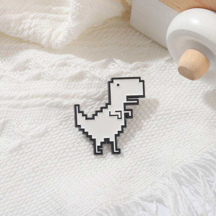 Pixel Dinosaur Enamel Pins Tyrannosaurus Rex Cute Brooches | Lazada PH