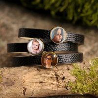 Custom picture leather snap button bracelet DIY of Your Baby Child Mom Dad Grandparent Loved One Gift for Family Member bracelet Furniture Protectors