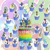 Rainbow Friends cake toppers 25pcs birthday party decoration