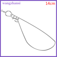 Wangzhansi เข็มขัดสแตนเลสพกพาปลาล็อค14 18ซม. อุปกรณ์เครื่องใช้ตกปลาสด