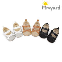 Mmyard รองเท้าทารกเด็กผู้หญิงเจ้าหญิง,รองเท้า PU แมรี่เจนเงารองเท้าใส่เดินเดรสทรงแบนสำหรับทารกแรกเกิดเด็กวัยหัดเดิน