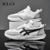 IELGY ข้อต่ำผู้ชายรองเท้าผ้าใบทุกแบบถักบิน