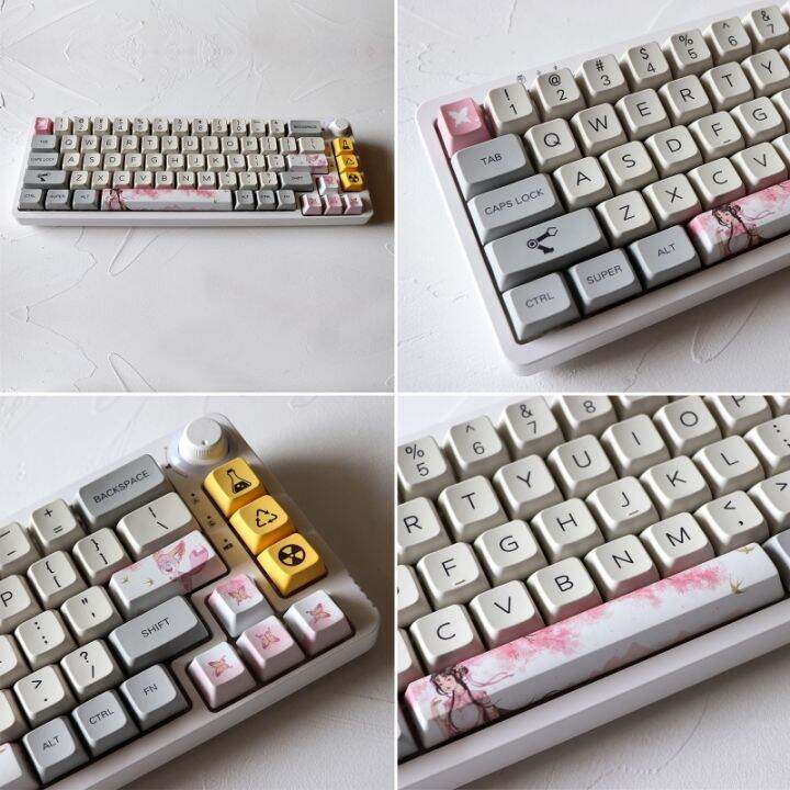 diy-mechanical-keyboard-pbt-oem-profile-direction-esc-enter-keycap-five-sides-dye-subbed-keycap-for-cherry-mx-switch