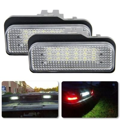 2ชิ้น12โวลต์ไม่มีข้อผิดพลาดสีขาว Canbus หมายเลขป้ายทะเบียนรถ LED สำหรับ Mercedes-Benz W203 W211 W219 R171ตัวเลข Led