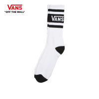 VANS DROP V CREW (6.5-9, 1PK) ถุงเท้า - WHITE-BLACK