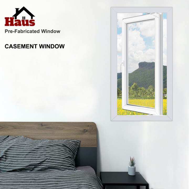 Haus Prefabricated UPVC Casement Window Ordinary LockUsing 6mm Clear