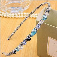 【YF】 Fashion 1pc/bag Colorful Super Flash Head With Irregular Crystal Fine Hair Headband For Girl Lady Hairwear Jewelry Accessories