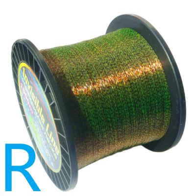 （A Decent035）1000M Spoted Carp Fishing Camouflage Invisible Nylon Rubber Thread Line Super Strong Speckle Sinking For Equipment
