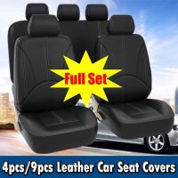 4/9pcs/set PU Front Car Seat Covers Compatible Universal Fit Most Car SUV Car Accessories Car Seat Cover for Toyota H4D9