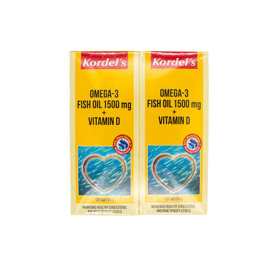 Kordel Omega 3 Fish Oil 1500mg + Vitamin D (120 Capsules) Lazada Singapore