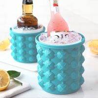 Ice Cube Maker Silicone Bucket with Lids Silicon Cylinder Ice Trays for Party Bar Frozen Beer Whiskey Cocktail Beverages