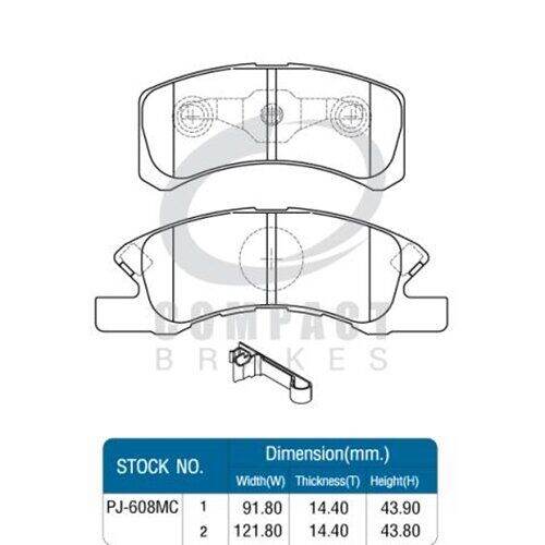 ผ้าเบรคหน้า-mitsubishi-mirage-attrage-1-2-ปี-2012-2023-มิราจ-และ-แอททราจ-ทุกรุ่น-compact-nano-x-dnx-608