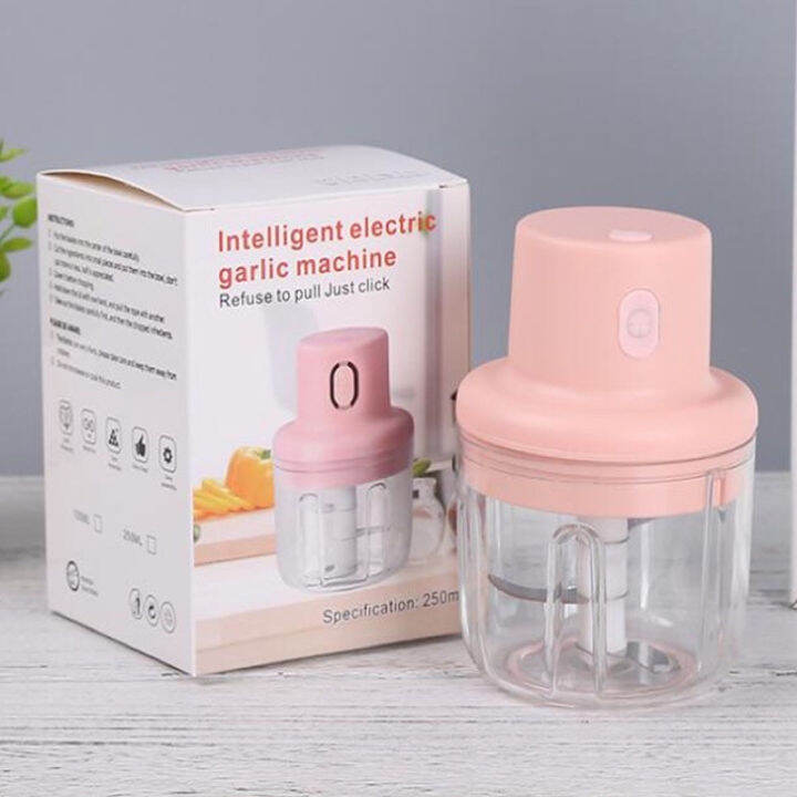 Mini garlic chopper Wireless Mincer Dicer Grinder Food Vegetables Garlic Kitchen Lazada PH