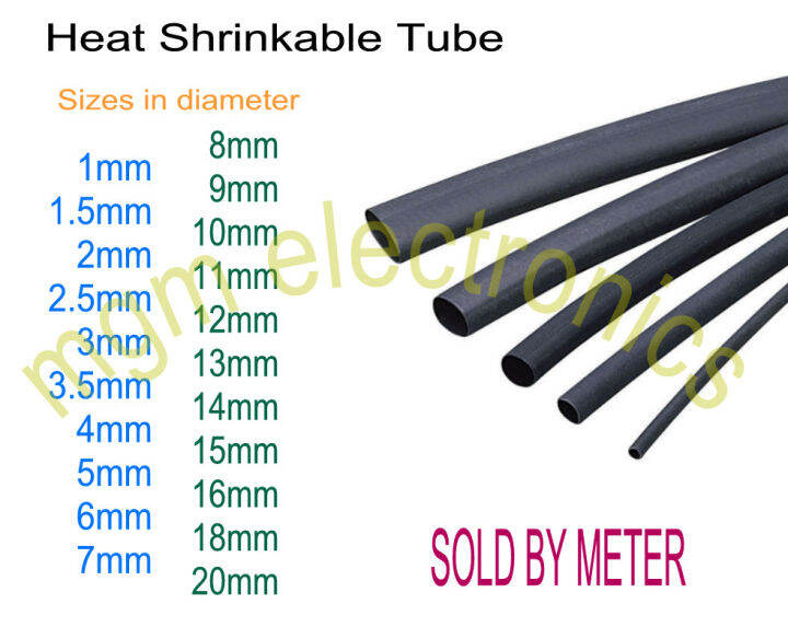 1METER Heat Shrink Tube, Durable Heat Shrinkable Tubing for wire, 11MM