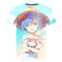 ใหม่ Re-Zero เสื้อยืดอะนิเมะสาว 3D พิมพ์ Street Wear ผู้ชายผู้หญิงสบาย ๆ แฟชั่นพลัสขนาดเสื้อยืดฮาราจูกุเด็กเสื้อยืดเสื้อผ้าด้านบน XS-5XL