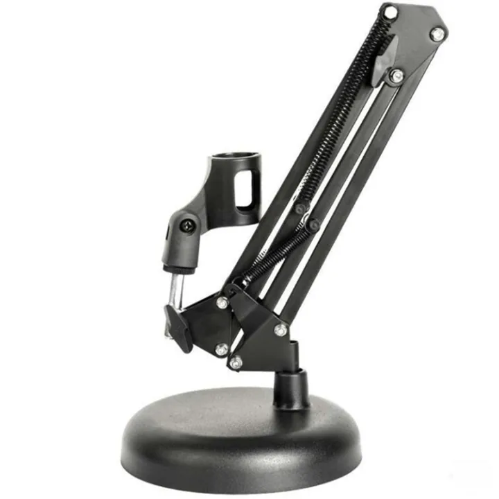 Extendable Microphone Holder Table Stand Lazy Bracket 360° Rotatable