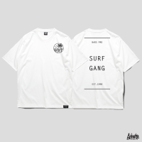 ? 12.12 SALE ? ® เสื้อยืด Over Long รุ่น Surf Gang Day สีขาว ( สกรีนนูน ) ใส่ได้ทั้ง ผช หญิง M L / OL