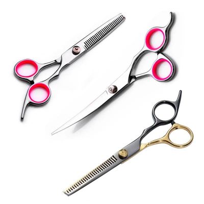【hot】 6 Stainless Dogs Grooming Scissors Up Down Curved Shears Animals Hair Cutting Barber Hairdressing Tools