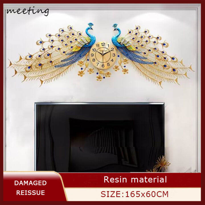 20inch European style silent clock Modern living room wall clock Home