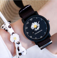 đồng hồ nữ dây vải hình hoa cúc trắng thời trang siêu hot thumbnail