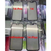 5ชิ้น1:1 Kaca Luar Berkualiti Asal dengan Bezel Bingkai Gam OCA untuk 14 PLUS 13 12 Pro Max 14pro Penggantian Kanta Sentuh