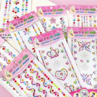 ✢☾☢ Cute 3D Children Diamond Gem Stickers Acrylic Crystal Creative Crafts DIY Decoration Self-adhesive Sticker for Kids Gift