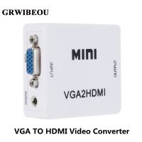 ✣◑◊ VGA To HDMI-Compatible Video Adapter Connector 1080P VGA2HDMI Mini VGA To HDMI-Compatible for PC Laptop To HDTV Projector VGA2HD