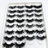 Mink Lashes 25mm fluffy messy 3D ขนตาขายส่งชิ้นล็อตยาวหนา Mink ขนตาเครื่องสำอางสำหรับแต่งหน้า