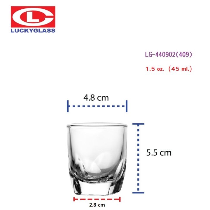 แก้วช๊อต-lucky-รุ่น-lg-440902-409-groove-shot-glass-1-5-oz-144ใบ-ส่งฟรี-ประกันแตก-ถ้วยแก้ว-ถ้วยขนม-แก้วทำขนม-แก้วเป็ก-แก้วค็อกเทล-แก้วเหล้าป็อก-แก้วบาร์-lucky