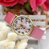 【YF】✺  Shsby Brand Female Flowers Leather Watches Ladies Gold Fashion