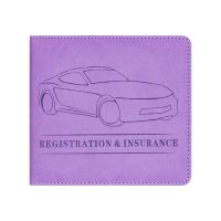 hgjmgkkk Car Registration And Insurance Card Holder PU Leather Car Organizer Men Women Wallet Car Document Holder Passport Storage Bag