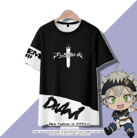 YT Black Clover Anime Tshirt Short Sleeve Top Unisex Tee Fashion Asta Graphic Cosplay Shirt Casual Loose Plus Size TY