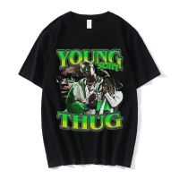 [Lanbo clothing] Young Thug เสื้อยืดฮิปฮอปใส่ได้ทั้งชายและหญิงเสื้อยืดลายกราฟิกเสื้อลำลองผู้ชายแขนยาวแฟชั่นแนวฮาราจูกุสำหรับฤดูLanbo clothing