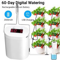 2/4/8 Head Automatic Watering Pump Flowers Plants Intelligent Sprinkler Drip Irrigation Device Timer Watering System Garden Tool Watering Systems  Gar