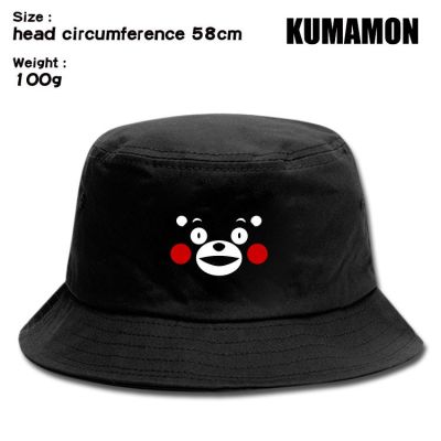 Kumamon 3D การ์ตูนหมวกชาวประมงพักผ่อนกลางแจ้งป้องกันแสงแดดหมวกกันแดดหมวกเด็ก