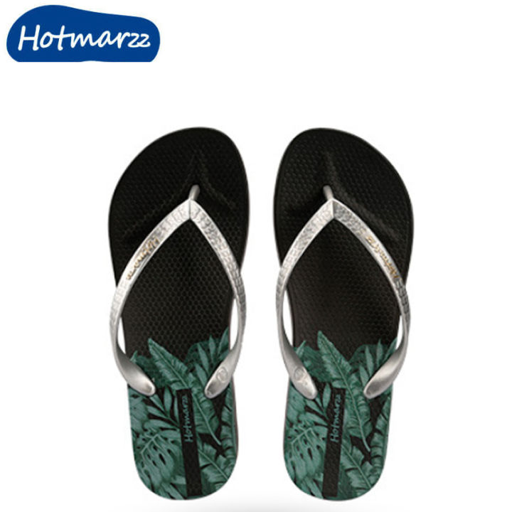 hotmarzz-casual-comfort-ในร่มลื่นสีดำรองเท้าส้นสูง-flip-flops-beach-รองเท้าแตะกันน้ำรองเท้าแตะ-hm7058