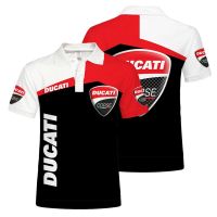 Summer DUCATI Polo Shirts Motorcycle Racing Digital Print Men Casual Fashion Turn-Down Collar Polo Shirt Tees Tops Male Clothing