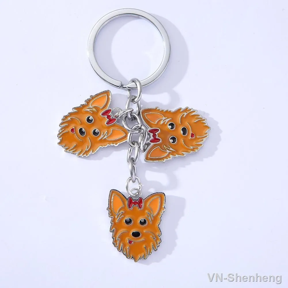 hot】✑™ New Pet Dog Keychain Pendant Bag Car Keyrings Cute Animal ...